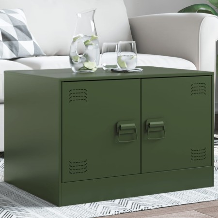 Olivgrüner Couchtisch aus Stahl, 67 x 50 x 44 cm von vidaXL, Couchtisch - Ref: Foro24-841731, Preis: 71,27 €, Rabatt: %