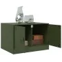 Olivgrüner Couchtisch aus Stahl, 67 x 50 x 44 cm von vidaXL, Couchtisch - Ref: Foro24-841731, Preis: 70,59 €, Rabatt: %