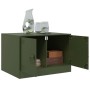 Olivgrüner Couchtisch aus Stahl, 67 x 50 x 44 cm von vidaXL, Couchtisch - Ref: Foro24-841731, Preis: 71,27 €, Rabatt: %