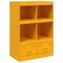 Aparador de acero amarillo mostaza 67x39x95 cm de vidaXL, Aparadores - Ref: Foro24-841802, Precio: 109,57 €, Descuento: %