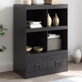 Sideboard aus schwarzem Stahl, 67 x 39 x 95 cm von vidaXL, Sideboards - Ref: Foro24-841799, Preis: 113,29 €, Rabatt: %