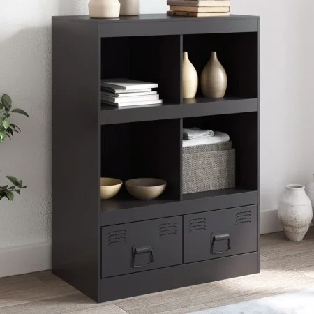 Sideboard aus schwarzem Stahl, 67 x 39 x 95 cm von vidaXL, Sideboards - Ref: Foro24-841799, Preis: 102,00 €, Rabatt: %