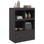 Aparador de acero negro 67x39x95 cm de vidaXL, Aparadores - Ref: Foro24-841799, Precio: 114,45 €, Descuento: %