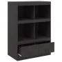 Black steel sideboard 67x39x95 cm by vidaXL, Sideboards - Ref: Foro24-841799, Price: 102,00 €, Discount: %