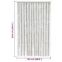 Light gray and white chenille fly curtain 118x220 cm by vidaXL, Mosquito nets for windows - Ref: Foro24-4004879, Price: 84,28...