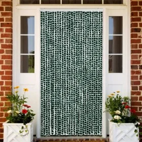 Green and white chenille fly curtain 118x220 cm by vidaXL, Mosquito nets for windows - Ref: Foro24-4004887, Price: 75,73 €, D...