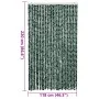 Green and white chenille fly curtain 118x220 cm by vidaXL, Mosquito nets for windows - Ref: Foro24-4004887, Price: 75,65 €, D...
