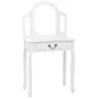 Schminktisch und Hocker Paulownia-Holz und weißes MDF 65x36x128 cm von vidaXL, Schlafzimmerkommoden - Ref: Foro24-289334, Pre...