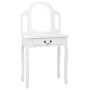 Tocador y taburete madera paulownia y MDF blanco 65x36x128 cm de vidaXL, Tocadores para dormitorios - Ref: Foro24-289334, Pre...