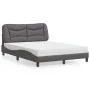 Cama con colchón cuero sintético gris 120x200 cm de vidaXL, Camas y somieres - Ref: Foro24-3208713, Precio: 374,07 €, Descuen...