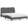 Cama con colchón cuero sintético gris 120x200 cm de vidaXL, Camas y somieres - Ref: Foro24-3208713, Precio: 380,22 €, Descuen...