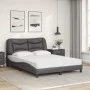 Bed with gray synthetic leather mattress 120x200 cm by vidaXL, Beds and slatted bases - Ref: Foro24-3208713, Price: 374,25 €,...