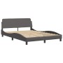 Cama con colchón cuero sintético gris 120x200 cm de vidaXL, Camas y somieres - Ref: Foro24-3208713, Precio: 380,22 €, Descuen...