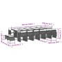 Garden dining set 17 pieces and gray synthetic rattan cushions by vidaXL, Garden sets - Ref: Foro24-3277951, Price: 947,12 €,...