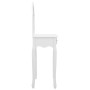Tocador y taburete madera paulownia y MDF blanco 65x36x128 cm de vidaXL, Tocadores para dormitorios - Ref: Foro24-289334, Pre...