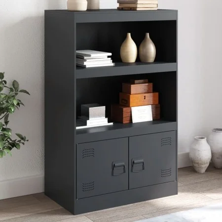 Anthrazitfarbenes Sideboard aus Stahl, 67 x 39 x 107 cm von vidaXL, Sideboards - Ref: Foro24-841669, Preis: 106,67 €, Rabatt: %