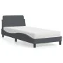 Cama con colchón terciopelo gris oscuro 90x200 cm de vidaXL, Camas y somieres - Ref: Foro24-3208332, Precio: 275,01 €, Descue...