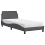 Cama con colchón terciopelo gris oscuro 90x200 cm de vidaXL, Camas y somieres - Ref: Foro24-3208332, Precio: 275,01 €, Descue...