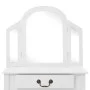 Schminktisch und Hocker Paulownia-Holz und weißes MDF 65x36x128 cm von vidaXL, Schlafzimmerkommoden - Ref: Foro24-289334, Pre...