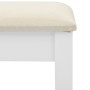 Tocador y taburete madera paulownia y MDF blanco 65x36x128 cm de vidaXL, Tocadores para dormitorios - Ref: Foro24-289334, Pre...