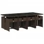 Garten-Essgruppe 9-teilig und braune synthetische Rattankissen von vidaXL, Gartensets - Ref: Foro24-3277868, Preis: 555,37 €,...