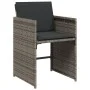 5-piece garden dining set with gray synthetic rattan cushions by vidaXL, Garden sets - Ref: Foro24-3277849, Price: 358,99 €, ...