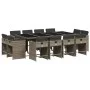 Garden dining set with cushions 13 pieces gray synthetic rattan by vidaXL, Garden sets - Ref: Foro24-3277987, Price: 880,54 €...