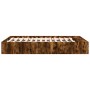 Smoked oak engineered wood bed frame 135x190cm by vidaXL, Beds and slatted bases - Ref: Foro24-3280591, Price: 134,69 €, Disc...