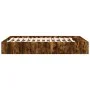 Smoked oak engineered wood bed frame 135x190cm by vidaXL, Beds and slatted bases - Ref: Foro24-3280591, Price: 133,11 €, Disc...