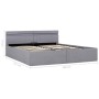 Cama hidráulica con almacenaje y LED tela gris claro 160x200cm de vidaXL, Camas y somieres - Ref: Foro24-285610, Precio: 346,...