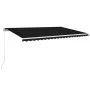 Manual retractable awning with anthracite gray LED 500x350 cm by vidaXL, Awnings - Ref: Foro24-3069024, Price: 503,65 €, Disc...