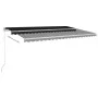 Manual retractable awning with anthracite gray LED 500x350 cm by vidaXL, Awnings - Ref: Foro24-3069024, Price: 503,65 €, Disc...