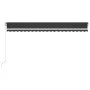 Manual retractable awning with anthracite gray LED 500x350 cm by vidaXL, Awnings - Ref: Foro24-3069024, Price: 503,65 €, Disc...