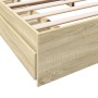 Sonoma oak engineered wood bed with drawers 180x200 cm by vidaXL, Beds and slatted bases - Ref: Foro24-3280638, Price: 164,83...