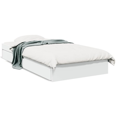Weißes Holzwerkstoffbett mit Schubladen 90x200 cm von vidaXL, Betten und Lattenroste - Ref: Foro24-3280678, Preis: 167,65 €, ...