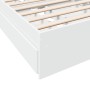 Weißes Holzwerkstoffbett mit Schubladen 90x200 cm von vidaXL, Betten und Lattenroste - Ref: Foro24-3280678, Preis: 167,65 €, ...