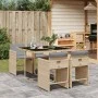 5-piece garden dining set with beige synthetic rattan cushions by vidaXL, Garden sets - Ref: Foro24-3277847, Price: 350,25 €,...