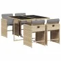 5-piece garden dining set with beige synthetic rattan cushions by vidaXL, Garden sets - Ref: Foro24-3277847, Price: 350,25 €,...