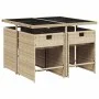 5-piece garden dining set with beige synthetic rattan cushions by vidaXL, Garden sets - Ref: Foro24-3277847, Price: 350,25 €,...