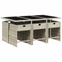 Garden dining set 7 pieces and light gray synthetic rattan cushions by vidaXL, Garden sets - Ref: Foro24-3277858, Price: 424,...