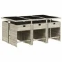 Garden dining set 7 pieces and light gray synthetic rattan cushions by vidaXL, Garden sets - Ref: Foro24-3277858, Price: 424,...