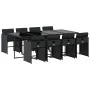 9-piece garden dining set and black synthetic rattan cushions by vidaXL, Garden sets - Ref: Foro24-3277866, Price: 633,47 €, ...