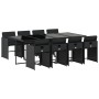 9-teiliges Garten-Essset und schwarze Kissen aus synthetischem Rattan von vidaXL, Gartensets - Ref: Foro24-3277866, Preis: 58...