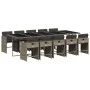 Garten-Essgruppe 11-teilig und graue synthetische Rattankissen von vidaXL, Gartensets - Ref: Foro24-3277879, Preis: 729,15 €,...