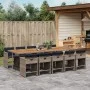 Garden dining set 11 pieces and gray synthetic rattan cushions by vidaXL, Garden sets - Ref: Foro24-3277885, Price: 938,38 €,...