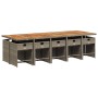 Garten-Essgruppe 11-teilig und graue synthetische Rattankissen von vidaXL, Gartensets - Ref: Foro24-3277885, Preis: 772,65 €,...