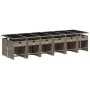 Garten-Essgruppe mit Kissen, 13-teilig, graues synthetisches Rattan von vidaXL, Gartensets - Ref: Foro24-3277891, Preis: 856,...