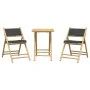 3-Piece Bamboo Folding Bistro Set with Dark Gray Cushions by vidaXL, Garden sets - Ref: Foro24-3208934, Price: 184,49 €, Disc...