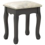 Juego de tocador y taburete madera paulownia gris 80x69x141 cm de vidaXL, Tocadores para dormitorios - Ref: Foro24-289321, Pr...