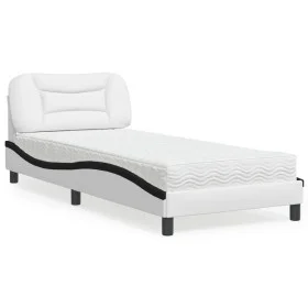 Bett mit schwarz-weißer Kunstledermatratze 90x200 cm von vidaXL, Betten und Lattenroste - Ref: Foro24-3208702, Preis: 312,25 ...